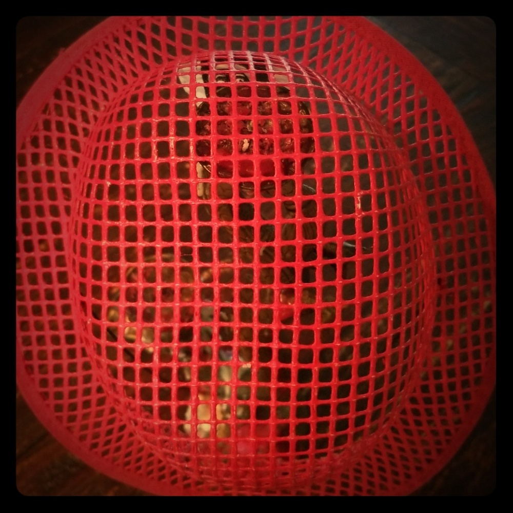 Eugenia kim red fascinator